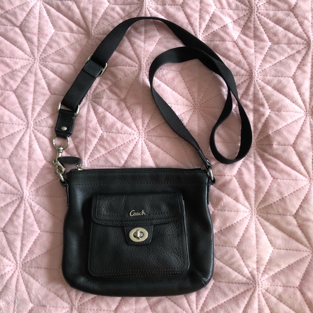 Coach Leather Black Crossbody Purse